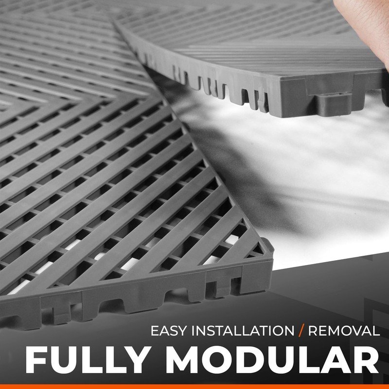 VViViD Elite Garage Modular Floor Tiles - Professional Grade, Thick,