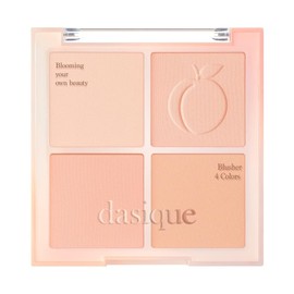 Dasique Blending Mood Cheek #03 Peach Blending l Vegan, Cruelty-Free l 4 Blendable Shades in Lightweight, Long-lasting, Smooth Powder