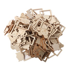 100pcs Wooden Cartoon Animal Photo Frame Decorative Hand Painting Photo Frame for Home Decoration Kindergarten