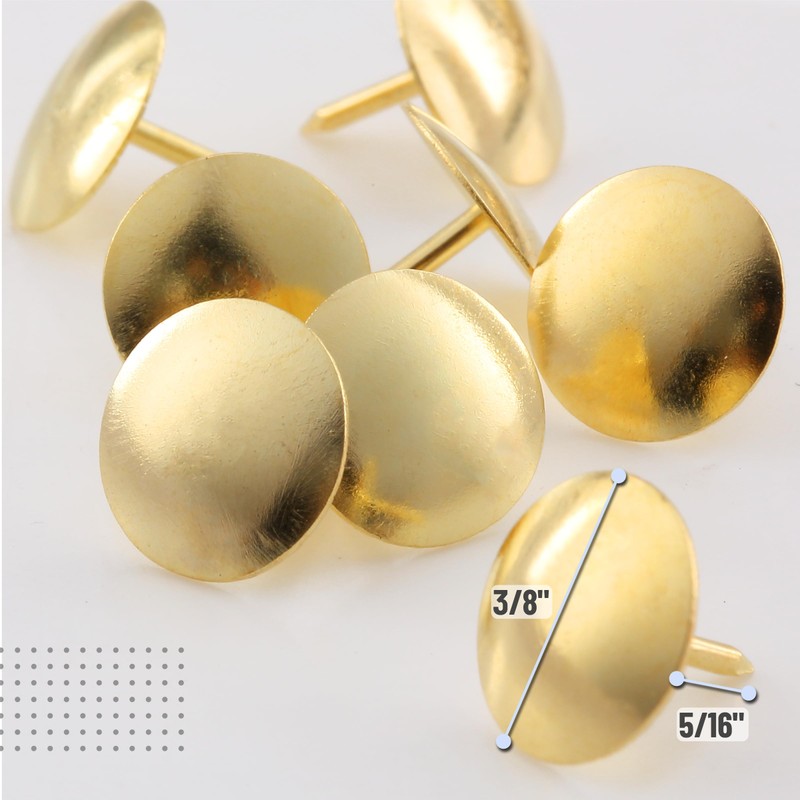 Mr. Pen- Thumb Tacks, 500 Pack, Gold, Flat Push Pins,