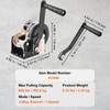 Manual Hand Crank Winch with 33 ft Steel Cable, 800/3500