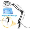 10X USB LED Magnifying Lamp with Clamp, 72 LEDs, Short