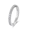 Stackable Eternity Bling Ring Sterling Silver Moissanite Thin Finger Ring