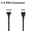 JXOFROAD 2Pcs Motorcycle Extension Cable Wire,1-3 Way Splitter 4-PIN for