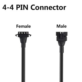 JXOFROAD 2Pcs Motorcycle Extension Cable Wire,1-3 Way Splitter 4-PIN for LED RGB Motorcycle Neon Strip Lights(1Male to 3 Female)