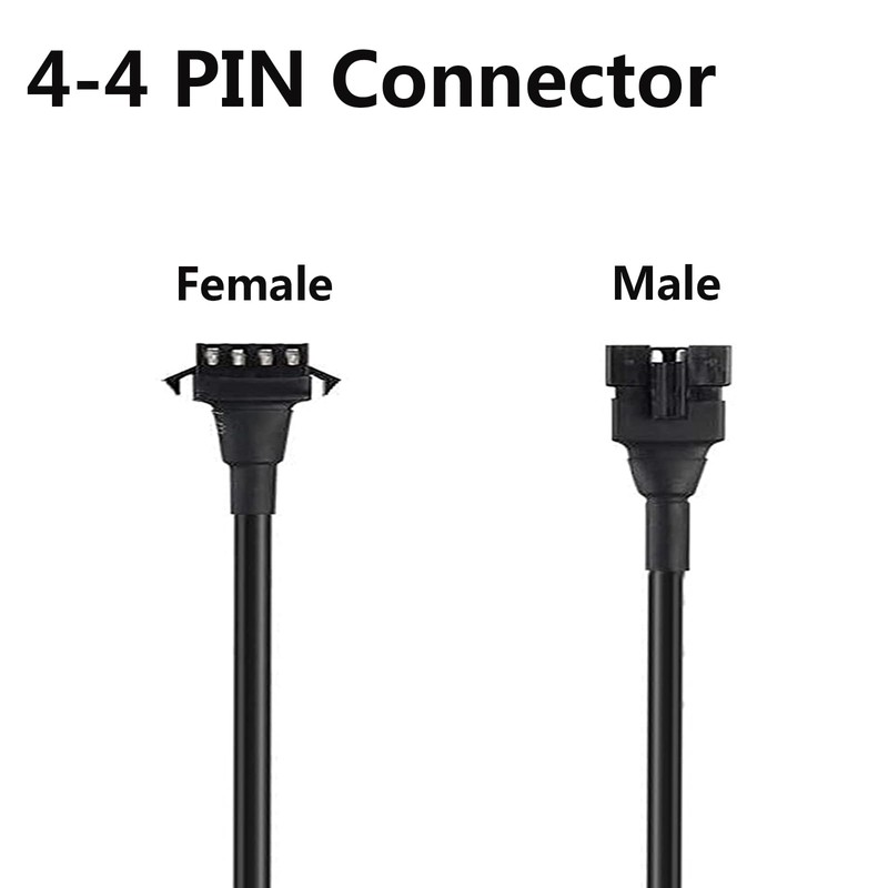 JXOFROAD 2Pcs Motorcycle Extension Cable Wire,1-3 Way Splitter 4-PIN for