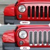 Savadi-Car 7pcs Front Grille Insert Mesh Cover Trim Kit Chrome