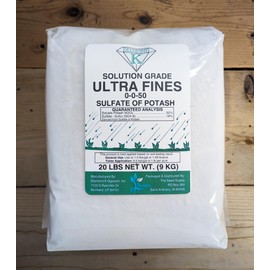 SOP 0-0-50 | Sulfate of Potash Solution Grade Ultrafine Fertilizer Powder (20 Pounds)