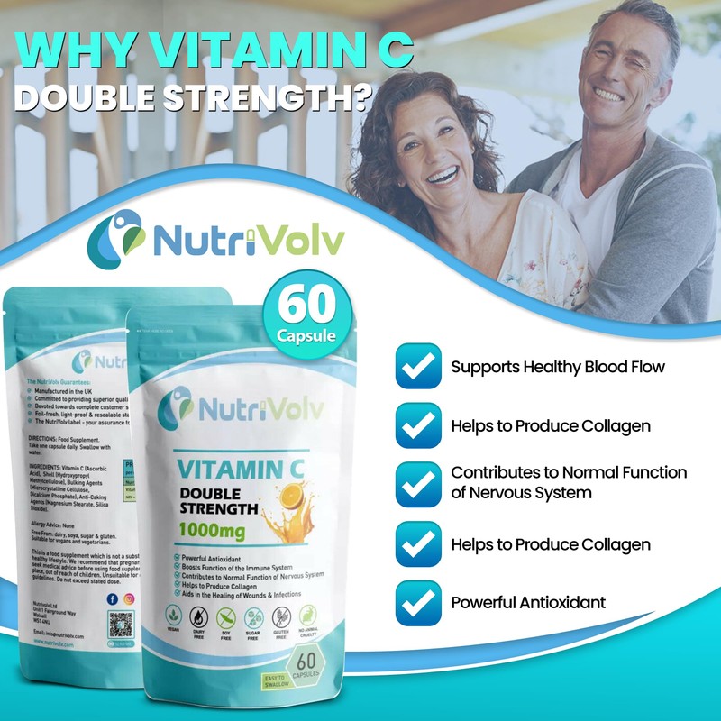 Vitamin C 1000mg Double Strength Antioxidant & Immune Support -