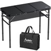 Anbte Folding Camping Table with Storage Net, 3ft Camping Table