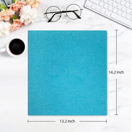 potricher Photo Album for 4x6 1000 Photos Linen Cover Extra Large Capacity Photo Book for Family Wedding Anniversary Baby (Blue, 1000 Pockets)