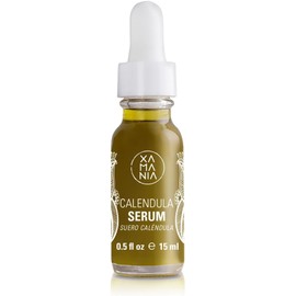 XAMANIA Serum Facial de Caléndula con Efecto Antioxidante y Antiedad. Estimula el Colágeno & Elastina, Skin Care para Piel Estresada o Madura. 15 ml