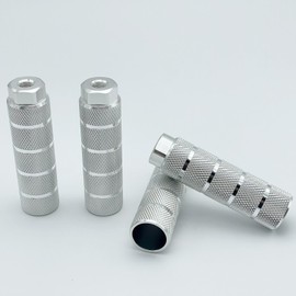 LEXOR Bicycle Aluminum Hub Step Extra Thick Peg Gear Guard Set of 4 Extreme Beach Cruiser Fat Cross Mountain Bike BMX Silver