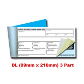 Cherry Carbonless NCR School Accident Report GDPR Triplicate Book 99 x 210mm 50 Sets **20 Pack**