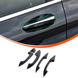 YNEI Gloss BLack Door Handle Upper Add-on Cover Fits Mercedes GLC C-Class 2015-2021