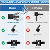 Plustool 8 Pack Matte Black Door Handles, Keyless Interior Door