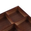 FUNSUEI 2 PCS Multi Compartment Wooden Tray, Divided Wooden Tray,