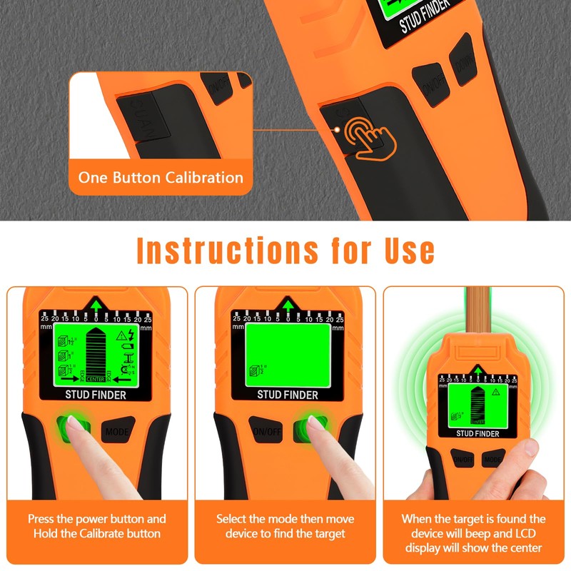 Stud Finder Wall Scanner 6 in 1 – Upgraded Stud