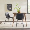 Walker Edison Mid-Century Upholstered Dining Chair with Metal X Base,