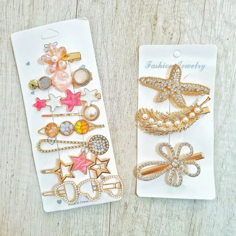 FairyBae 11kit Broche Pinza Pasador Cabello De Moda Perlas Floresh008