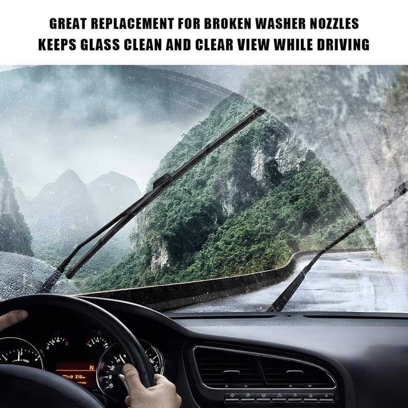 povtii 2 PCS Front Windshield Washer Nozzles, Windshield Wiper Nozzle
