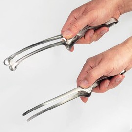 Floating tongs, stainless steel meat tongs, camping barbecue tongs, cooking tweezers 1+1, round tweezers, 2 tongs / 뜨는집게 스텐 고기집게 캠핑 바베큐집게 요리핀셋 1+1, 원형 핀셋 집게 2개