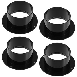 Duct Connector Flange 6 inch, 4 Pack ABS Quality Air Conditioner Exhaust Hose Flange Wall Mount for Heating Cooling Ventilation HVAC System Dryer Vent Wall Plate