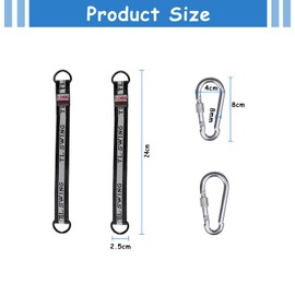 Tarocat Hammock attachment, 24 cm swing attachment, hanging chair swing suspension, hammock straps, 2 sturdy carabiners and 2 D-rings, straps for swing, holds up to 150 kg