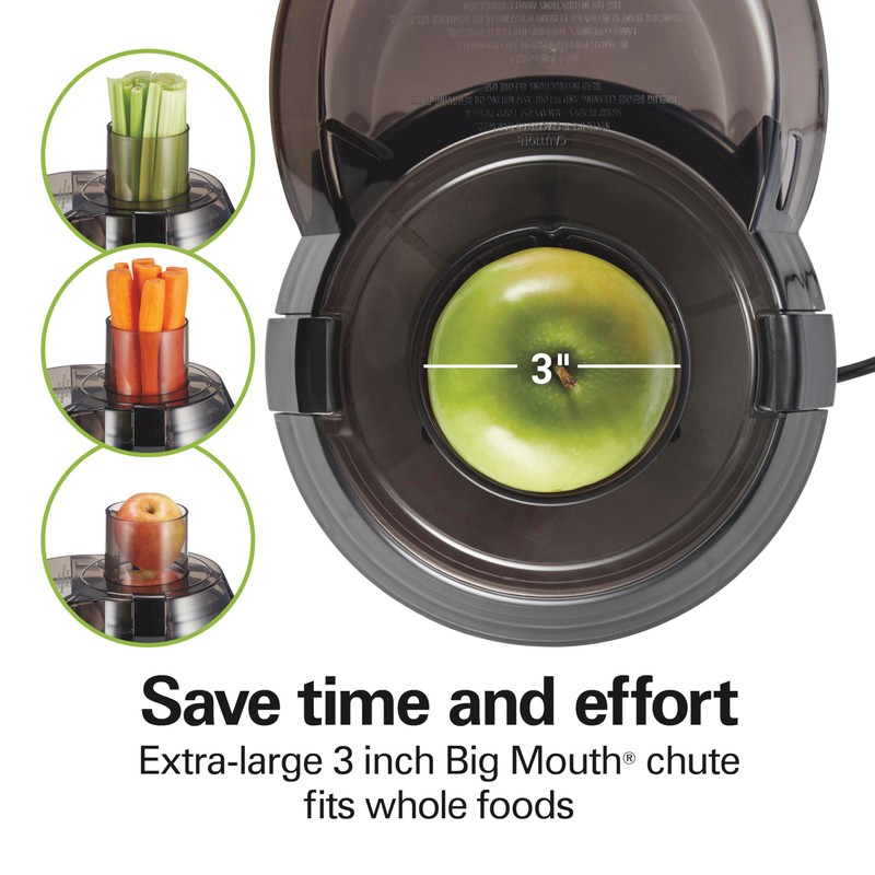 Hamilton Beach Juicer Machine, Big Mouth 3” Feed Chute for