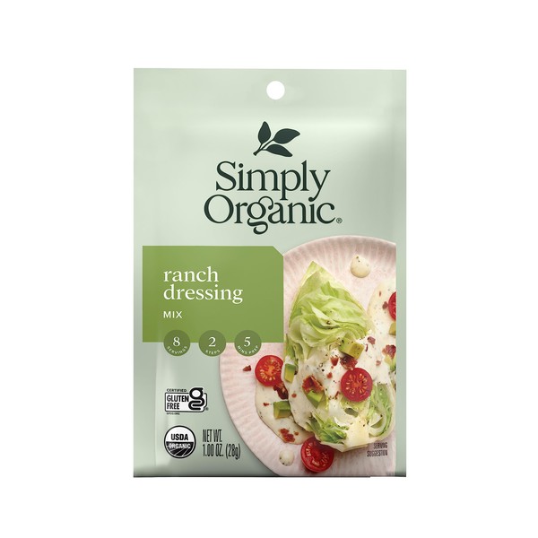 Simply Organic Ranch Salad Dressing, 1-Ounce Packets (Pack of 24)