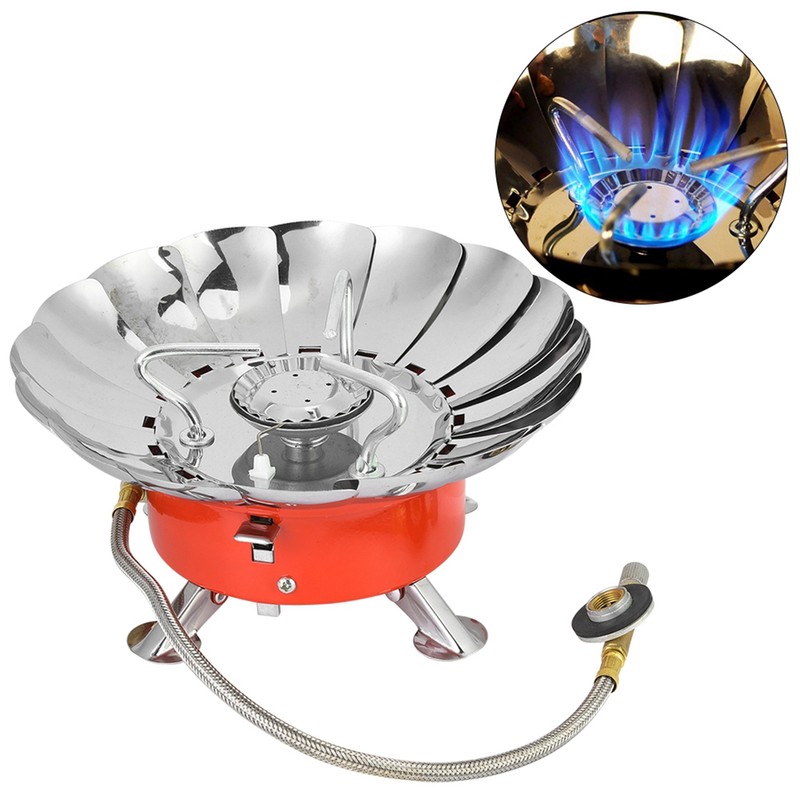 Outdoor Windproof Folding Camping Portable Mini Burner Picnic Barbecue Gas