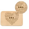 Spruchreif Breakfast board with engraving word heart "Oma", perfect gift