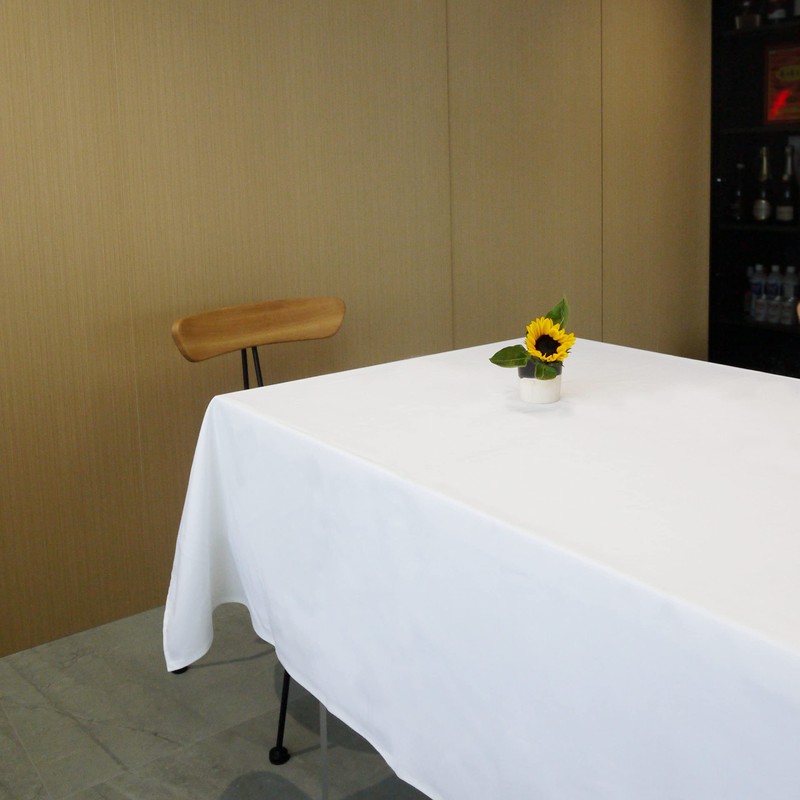 Weavric Rectangle Tablecloth, 52x114 Inches 132x290cm, Washable White Polyester Tablecloth