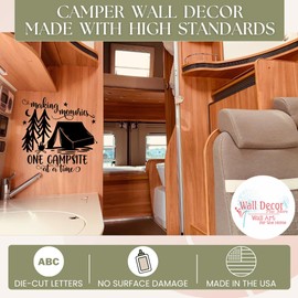 Making Memories Campsite Camper RV Decals -Vinyl Camper Decals - Indoor Decals for RV Trailers - RV Camper Decals Sayings for Wall Décor - Die-Cut Vinyl Graphics for RV, Choose Size, Color