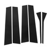 6 Pcs Side Door Window Cover Gloss Black Mirror Effect