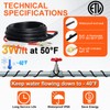 TOPDURE Automatic Heat Tape for Water Pipe Freeze Protection,Self-Regulating Pipe