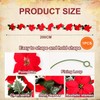 KAHEIGN Christmas Poinsettia Garland, 200CM Artificial Poinsettia Garland Flexible Greenery