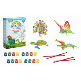 Embrace Play Model Building Kits Set of 4- Includes Paint and Brushes - STEM Toy Good as Brain Teaser - IQ Builder - Fun Arts and Crafts - Painting Kits - Cool Stuff for Christmas – 3D Puzzle