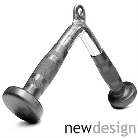 FITNESS MANIAC USA Tricep Press Push Down Bar V Handle Close Grip Cable Multi Gym Attachment Pro Tricep V-Bar with Rubber Handgrips