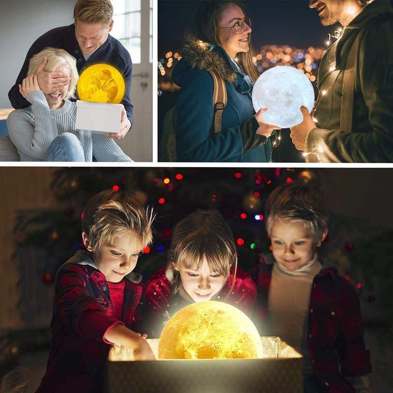 ALED LIGHT Moon Lamp 3D Night Light Dimmable, 15 cm