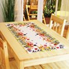 Kamaca Series Tulips and Butterflies Tablecloth, High-Quality Print Motif with