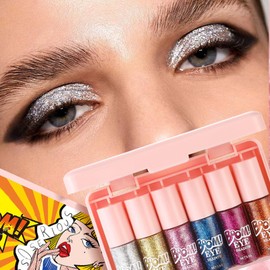 Liquid Shimmer Eyeshadow - Liquid Shimmer Cosmetics | High-Pigment Smudge-Proof Sparkly Eye Shadow Beauty Supplies for Daily Festival Cosplay Photoshoot