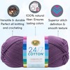 Lion Brand 24/7 Cotton Purple 761-147 (3-Skeins - Same Dye