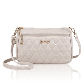 [T.Y.ryanryan] Women's Pouch Shoulder Bag Cross-Body Heart Embroidery PU, white
