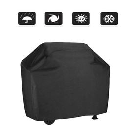UCARE Grill Cover Waterproof Grill Gas Grill Cover Large 210D Outdoor Gas Charcoal Grill Gill Protector Cover by Weber Brinkmann Char Broil Black (XL 170 x 61 x 117 cm)