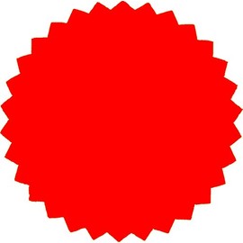 2 Inch Blank Embosser Seals - Red (300 Pack)