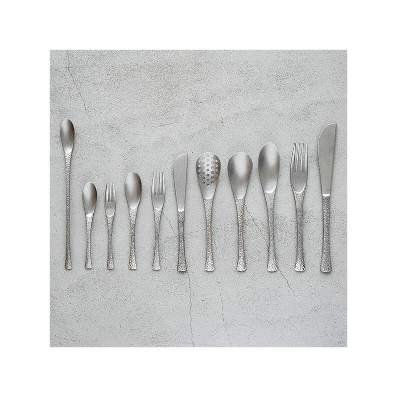 VINTAGE INOX Vintage Imperfection Perforated Astragalus Spoon, Made in Japan,