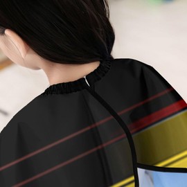 Feim-AO Speed Cars Barber Cape For Kids Salon Cape Hairdresser Apron Cloth Water Resistant Hairdressing Capes Hair Cutting Styling Barbers Tool Haircut Aprons 39x47 In