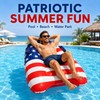 Inflatable Pool Float Raft for Summer Swimming – Patriotic Flag