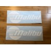 Malibu Boat 12” White Decals Vinyl High Quality New Stickers